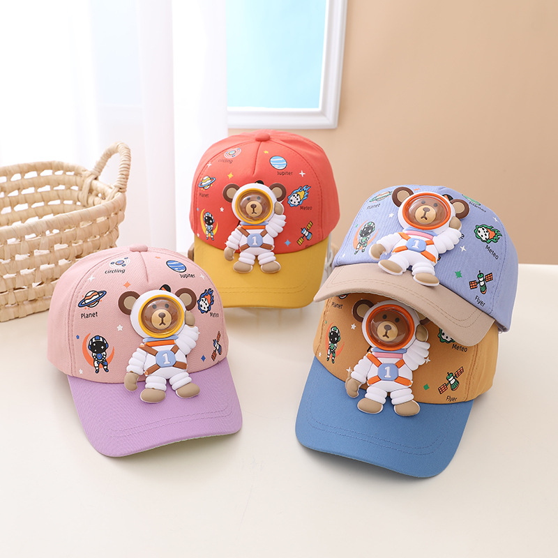 Children's Cap Children's Cap Children's Baseball Cap New Astronaut Headphone Cap Cute Cartoon Children's Baseball Cap Spring And Summer New Sunshade Hat Male K569 Specification drawing