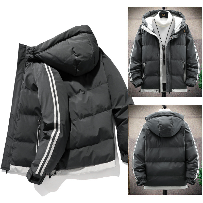 High-end and premium cotton-padded clothing, thick men's cotton-padded clothes for autumn and winter, new short cotton-padded clothes for winter, trendy workwear, thick cotton-padded jackets Specification image