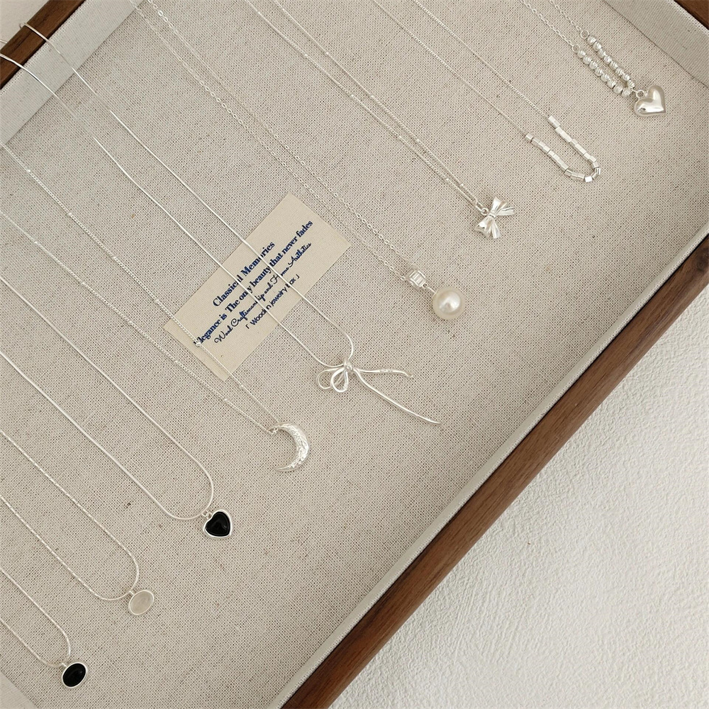 s925 sterling silver pearl Bow necklace, non-fading, women's summer niche high-end style, versatile collarbone chain accessory new details Picture