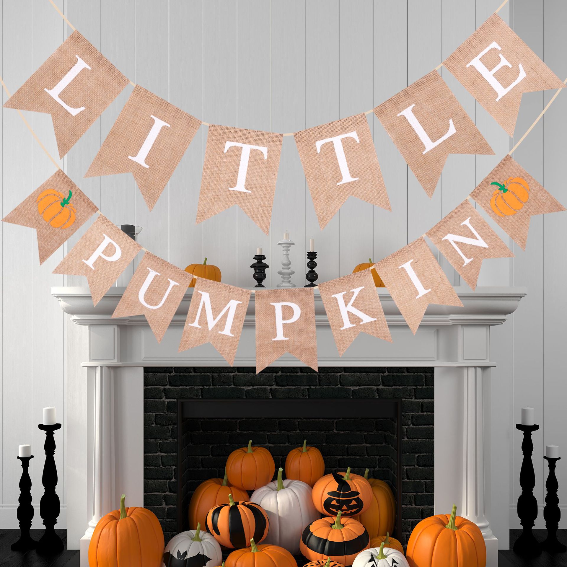 感恩节欧美装饰拉旗PUMPKIN拉旗南瓜横幅节日气氛拉旗