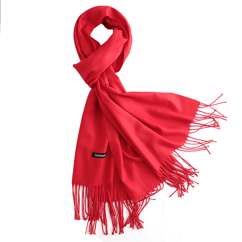 Annual Meeting Imitation Cashmere Scarf For Women 100G Thin Solid-Color Gift Scarf For Men And Women Warm Shawls Cross The Border Tide Item Picture