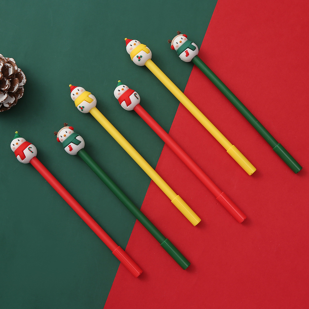 中帆中性笔批发2023新款圣诞雪人中性笔创意圣诞节水笔厂家直销详情图4