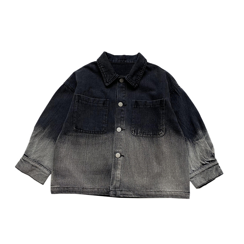 Children's Coat 2023 Spring New Children's Wear Korean Boy Gradient Denim Coat Baby Spring Coat Wholesale Item Picture