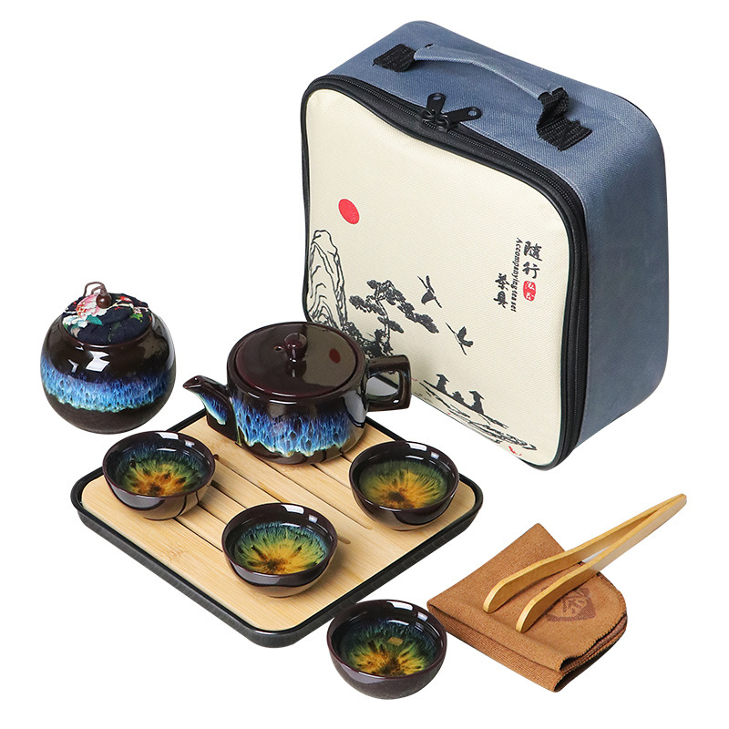 功夫茶具套装白底实物图