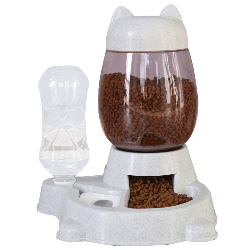 Pet bowl, cat feeder, dog bowl, automatic water feeder, moisture-proof mouth, anti-tipping cat bowl, two-in-one pet food set Item Picture