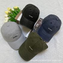 Hats Women's summer shade cotton couples travel simple curved eaves leisure dome spades alphabet cap