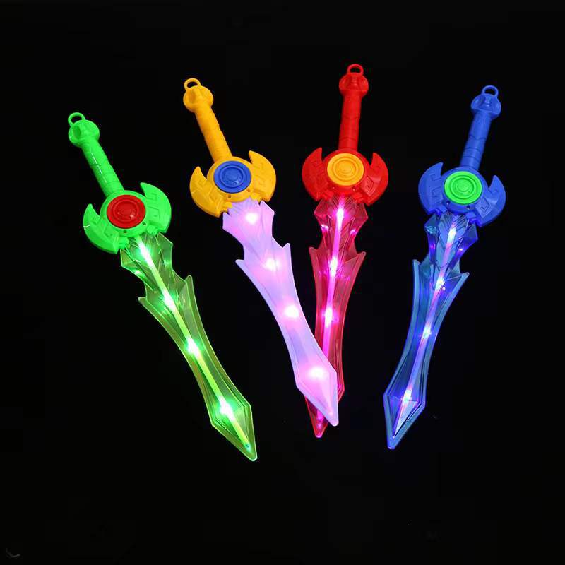 新款彩色LED灯闪光剑玩具 儿童发光宝剑音乐大刀夜市地摊货源批发