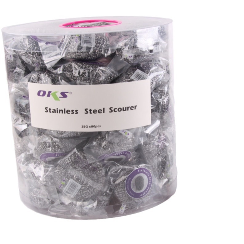 Household steel wool balls, stainless steel cleaning balls, pot brushes, dish brushes, steel wool balls, kitchen dish cleaning balls, OKS Application Scenario