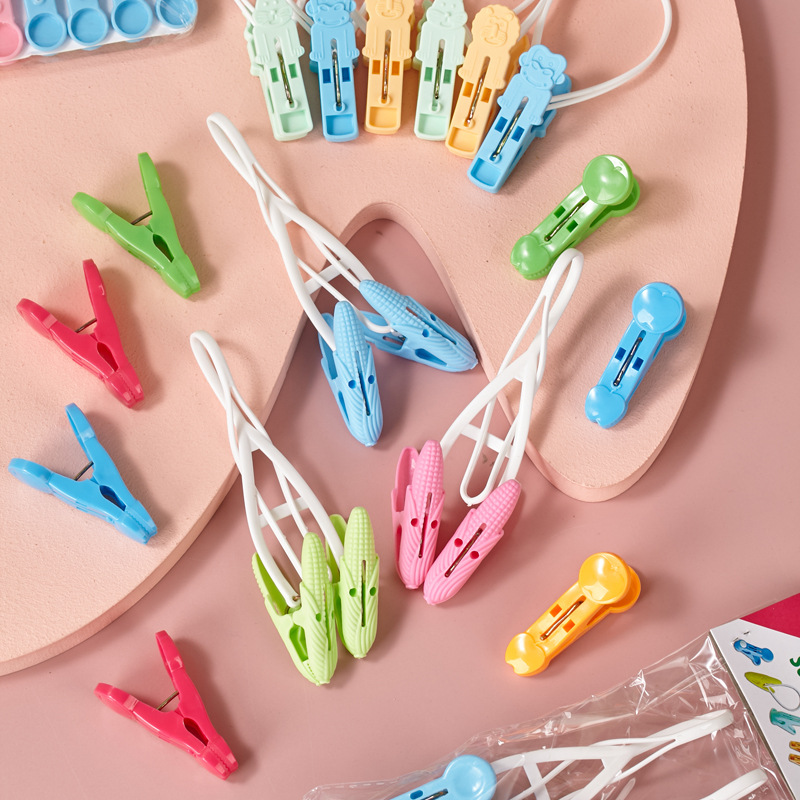 Plastic clips, windproof, multi-functional, fixed clothes drying, large clothes drying clips, drying clips, household socks, small clips, pants Specification image