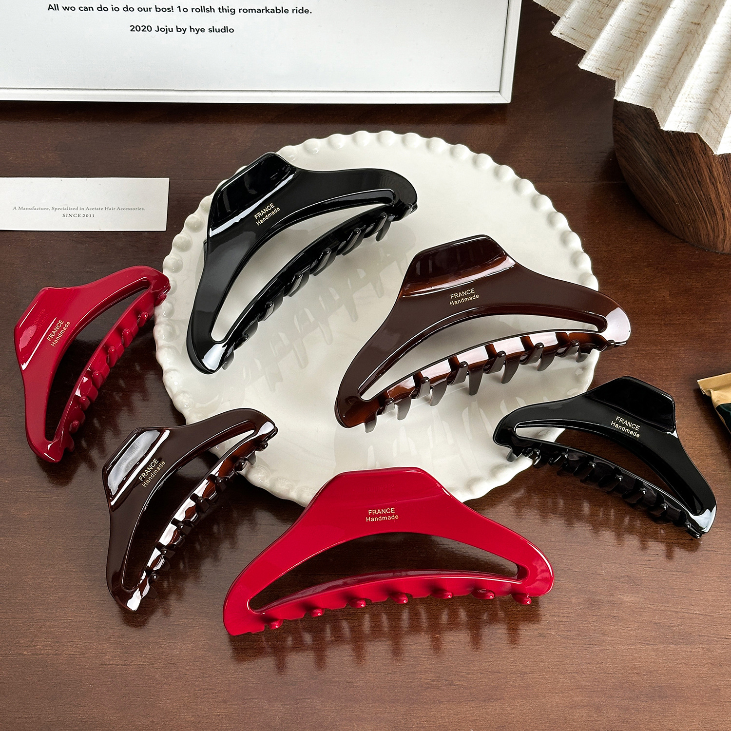 朵薇饰品韩国金标发夹盘发抓夹高级感鲨鱼夹醋酸发饰发量多夹子