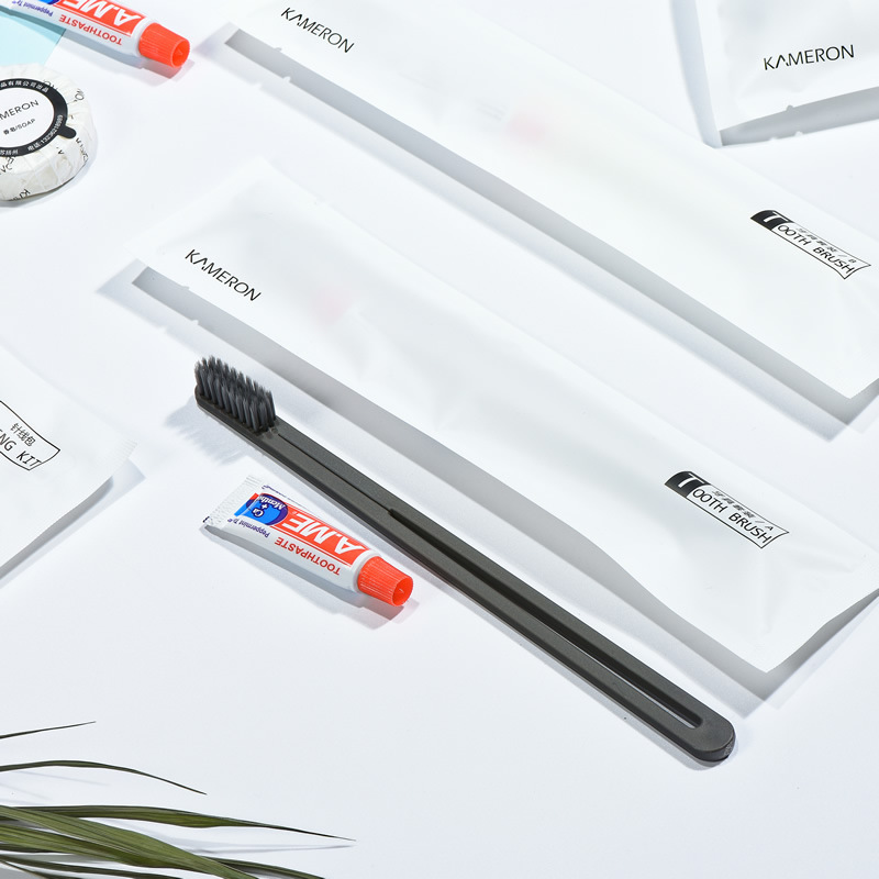 Hotel disposable toothbrush and toothpaste sets, simple and high-end. Wholesale of toothbrushes for homestay rooms and hotel toiletries details Picture