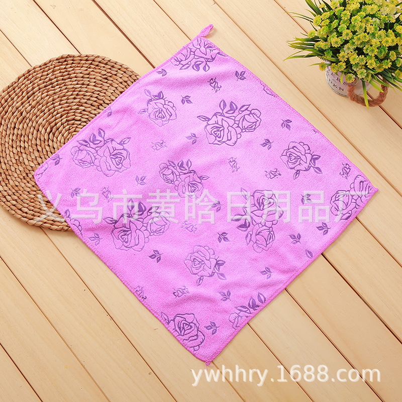 【 Chi Jia 】 Thickened and enlarged 40*40CM household cleaning cloth, rose rose pressure ironing kitchen grease towel Application Scenario