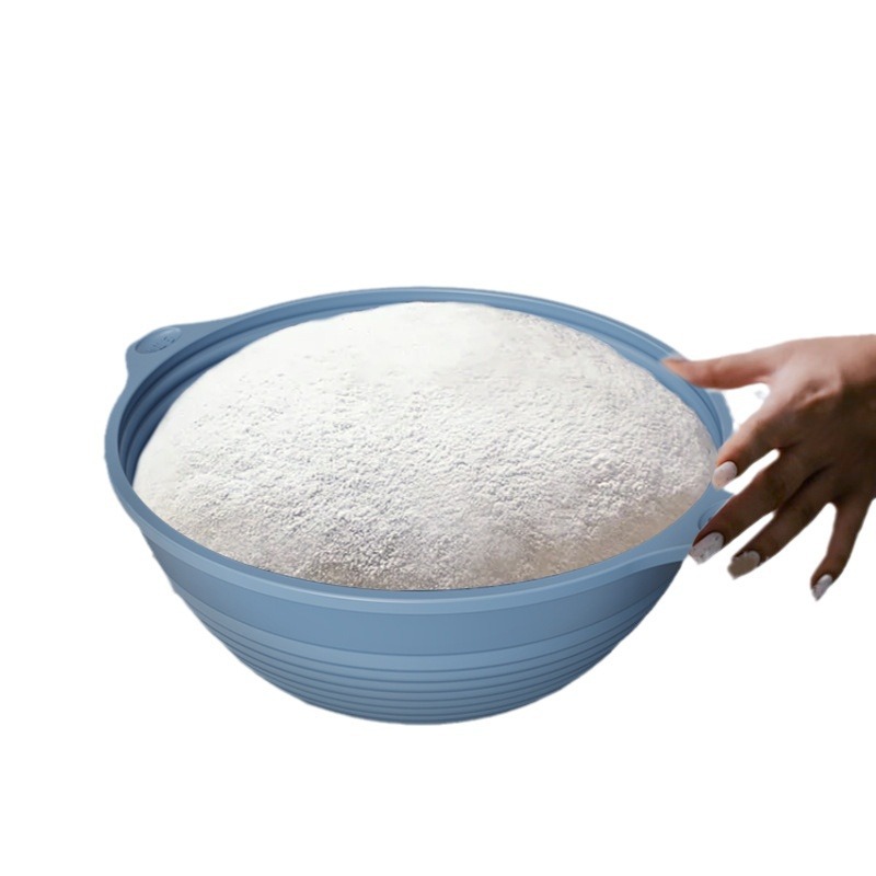 Silicone fermentation basket, home oven baking dough fermentation bowl, folding high-temperature resistant large-capacity bread fermentation basket Item Picture