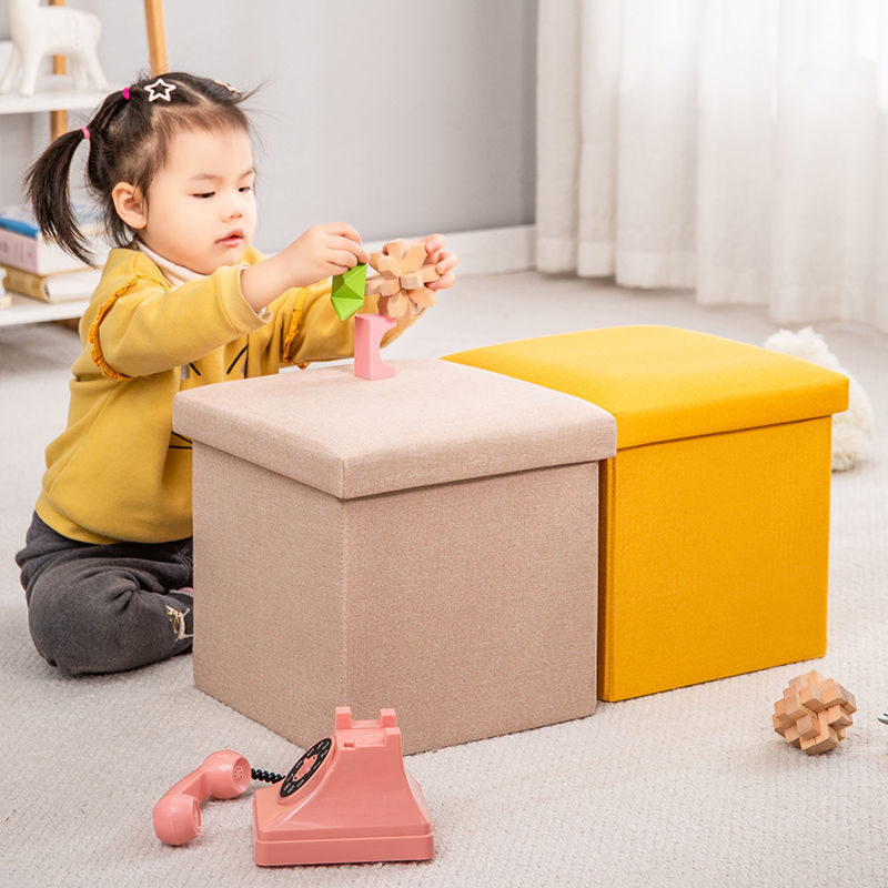 长方形收纳凳子储物凳折叠收纳箱可坐家用多功能换鞋凳儿童沙发凳
