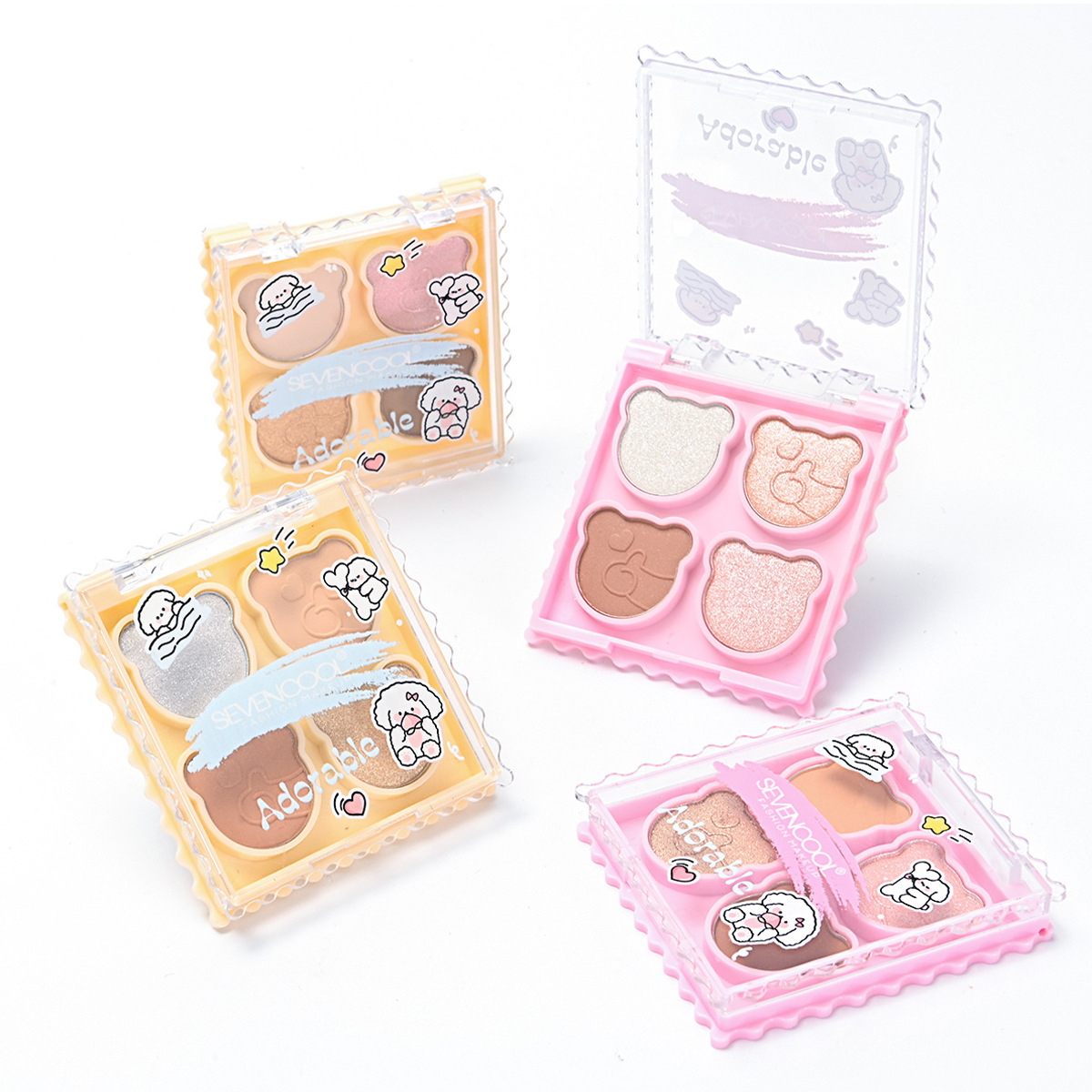 SEVENCOOL Contouring High-gloss one-piece Set: Earth tone matte high-gloss easy to apply stage makeup, exclusively for export Item Picture