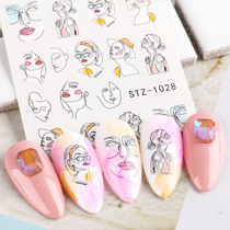 STZ series watermarking on black line nail face