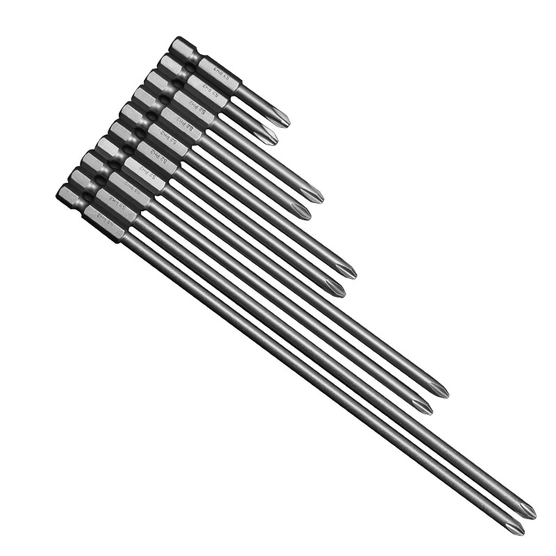 S2 steel hardened 1/4 magnetic single-head cross-head screwdriver bit, pneumatic electric drill bit, screwdriver bit, screwdriver head, screwdriver taper Item Picture