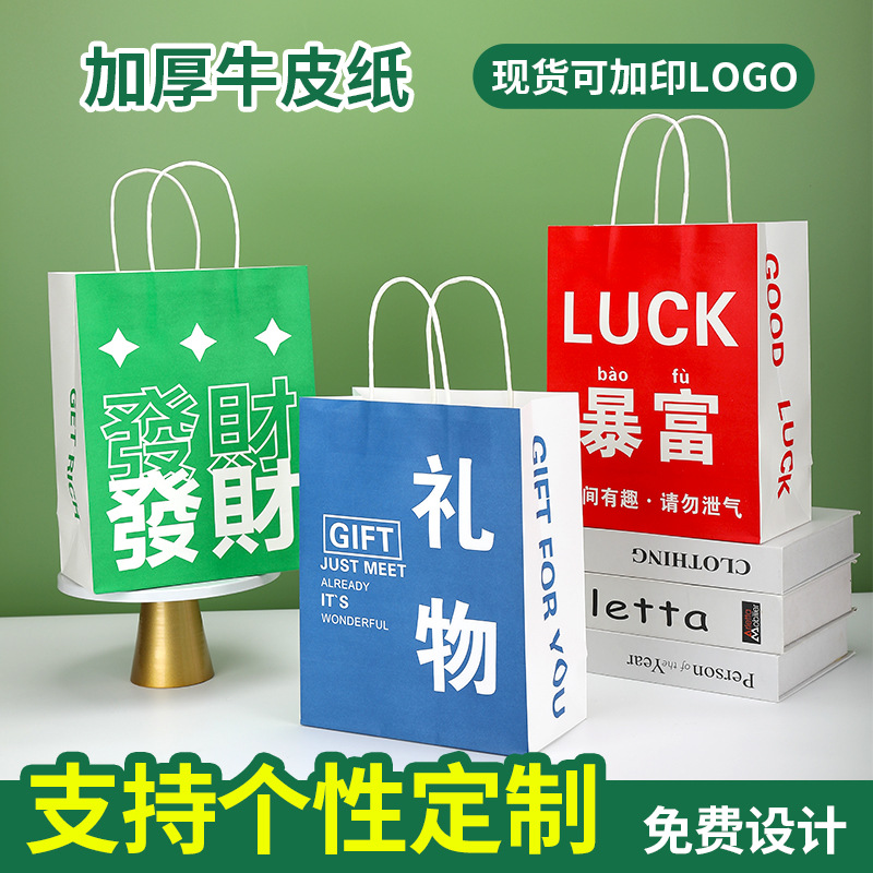 Customized kraft paper bag gift bags with a sense of sophistication, takeout packaging bags, cute birthday gifts for children, and hand-held bags Application Scenario