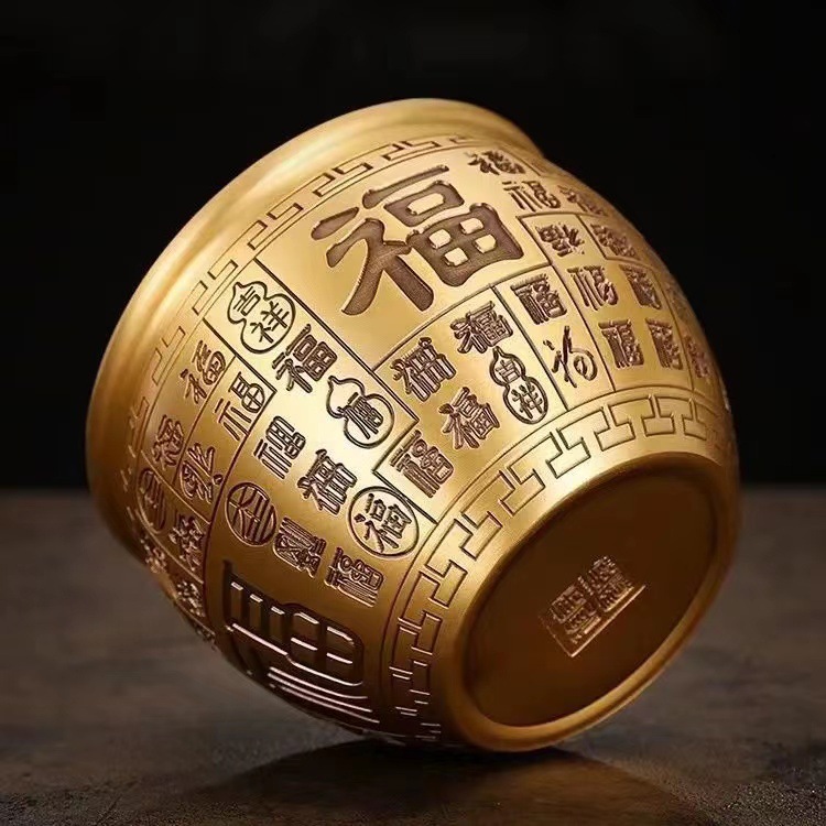 纯铜百福铜缸/摆件/家具工艺品产品图