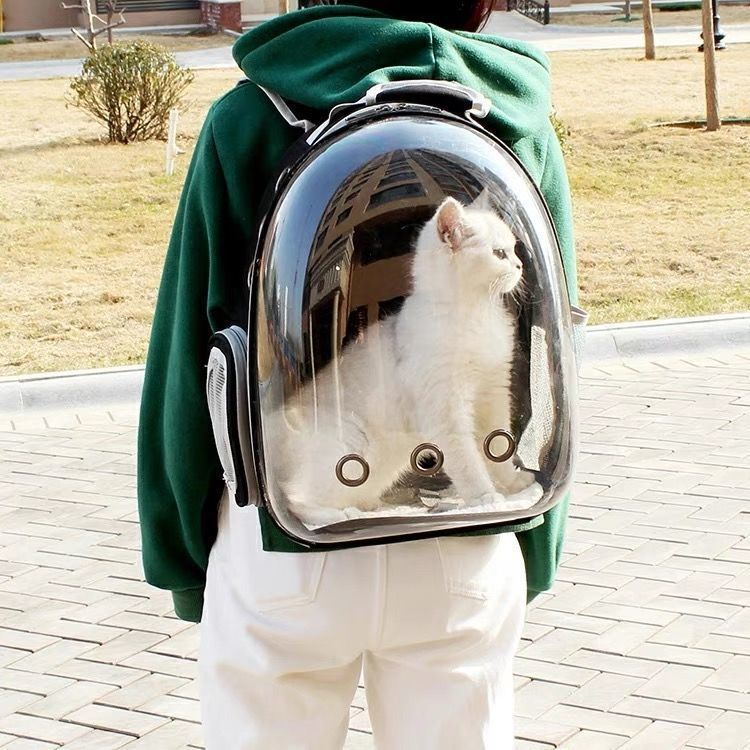 新款猫包透明透气大容量太空包双肩便携狗背包外出包宠物猫狗背包