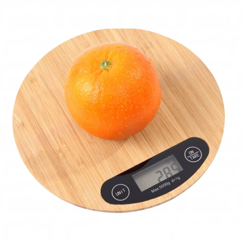 Cross-Border Electronic Scale Kitchen Gram Weight Food Scale Mini Baking Scale Circular Bamboo Scale Medicinal Materials Scale Manufacturers Wholesale details Picture