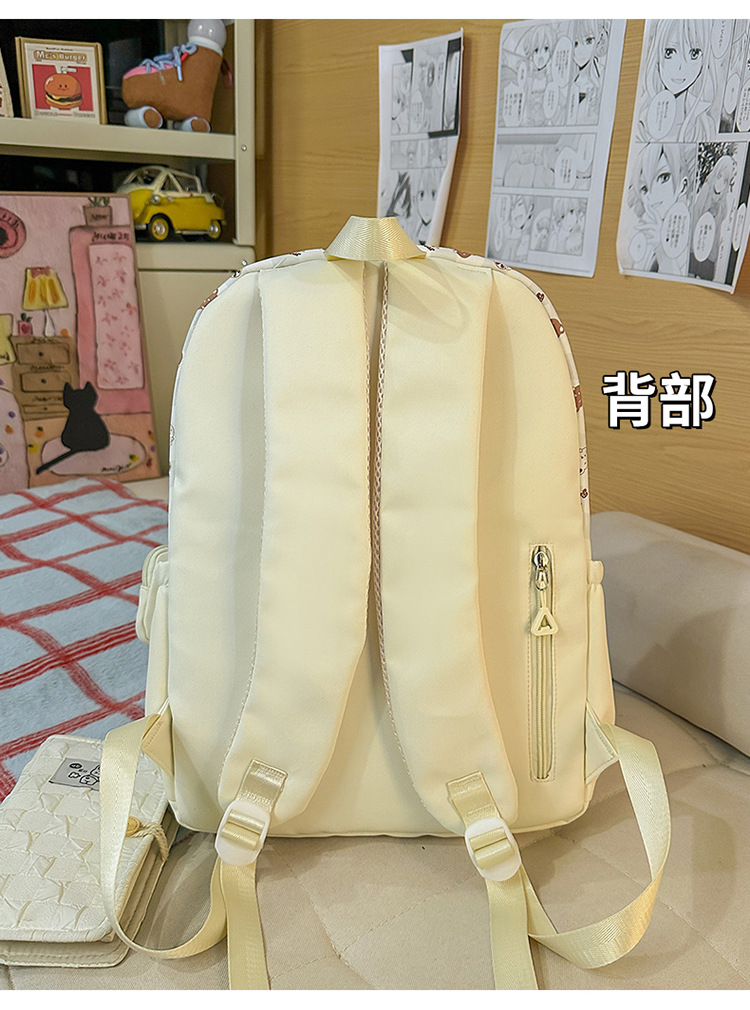 2025新款印花中学生书包韩版时尚大容量初高中生学院风双肩包百搭详情8