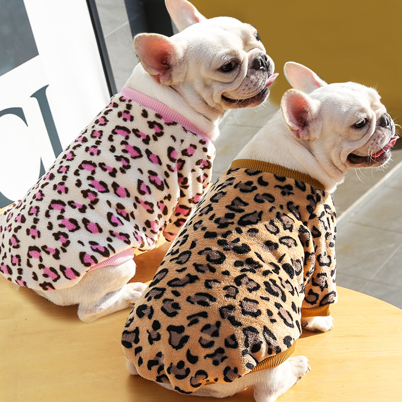 Medium and large-sized dog French bulldogs, puppies, dog autumn and winter warm pajamas, coats, pet supplies, cat two-legged clothes details Picture