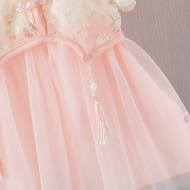 "National trend girls' short-sleeved Hanfu skirt summer dress. Application Scenario