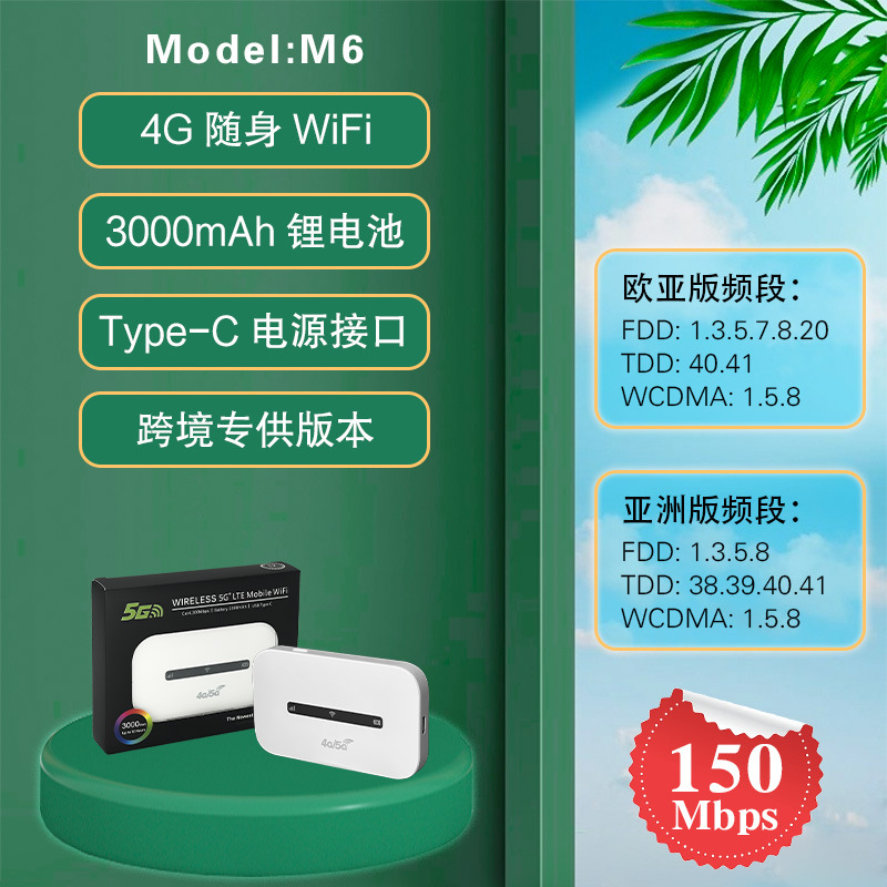 Southeast Asia 4Gwifi modem wireless portable router Pocket router Convenient card-inserting router Specification image