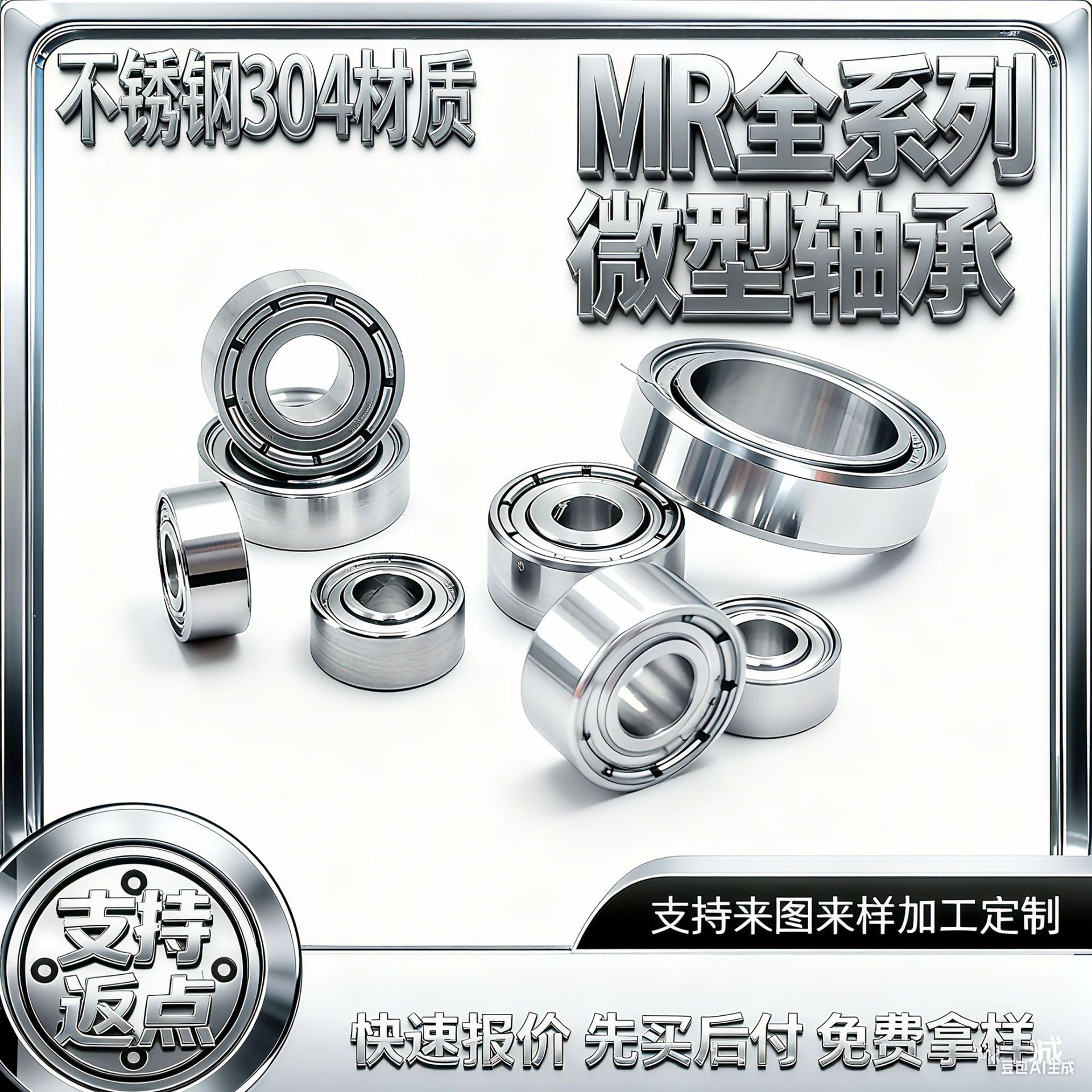 MR全系列不锈钢316材质微型小轴承高精密设备仪器高转速耐腐防锈