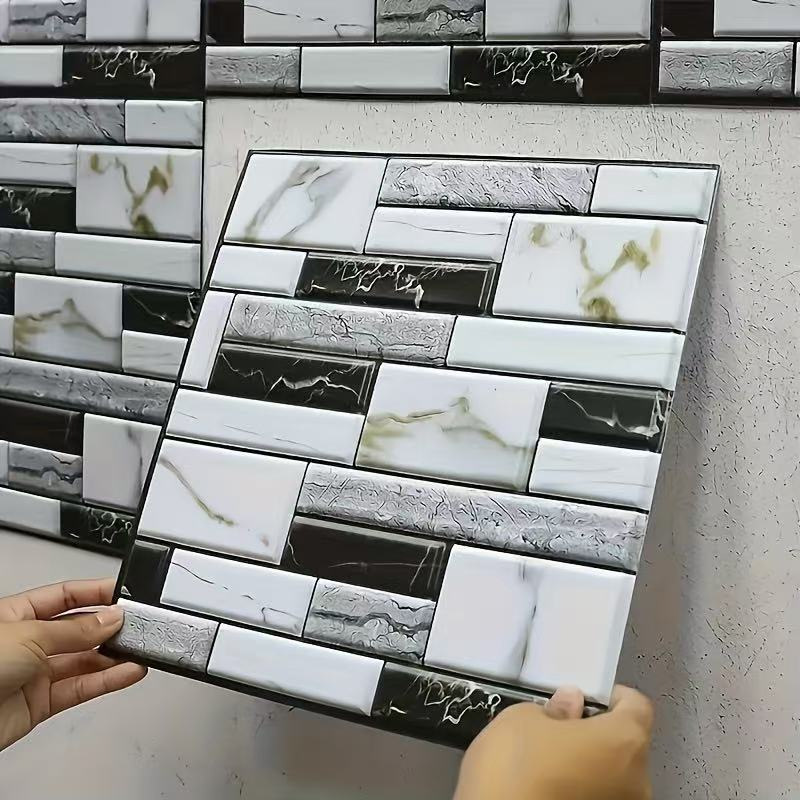 厂家批发3D立体墙贴PVC仿真自粘厚款立体墙纸背景墙装饰防潮阻霉