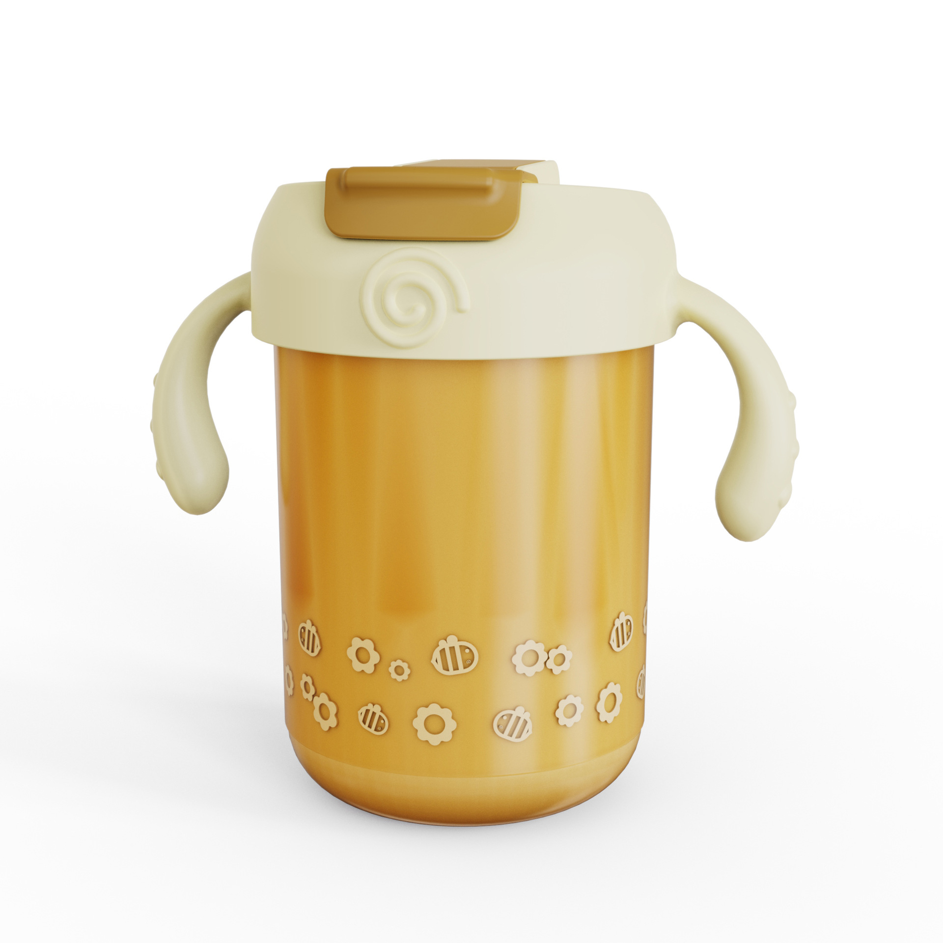 Jiayi babi niños acero inoxidable taza de leche cubiertos tazas graduadas al por mayor taza de agua resistente a la caída taza de bebida de aprendizaje taza de pajita Item Picture