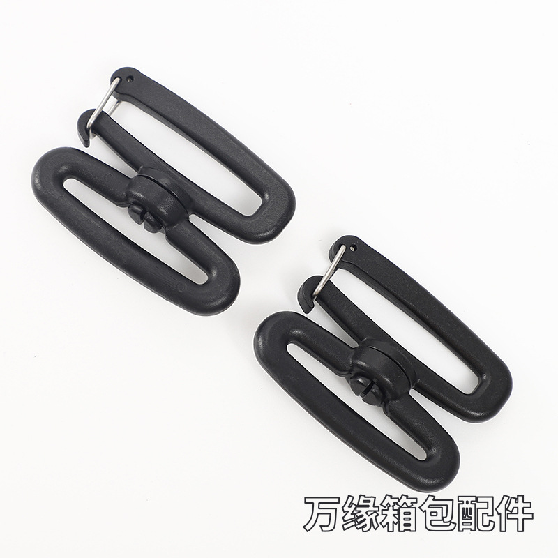Manufacturer Straight Black Pom Swivel Hook Pet Bag Hook Figure 8 Webbing Fixed Clip Bag Accessories details Picture