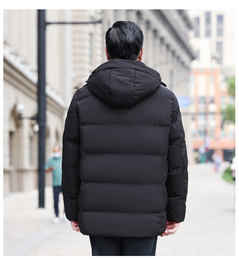 羽绒服男短款加厚冬季商务爸爸装白鸭绒大码保暖外套防寒抗寒工装详情23