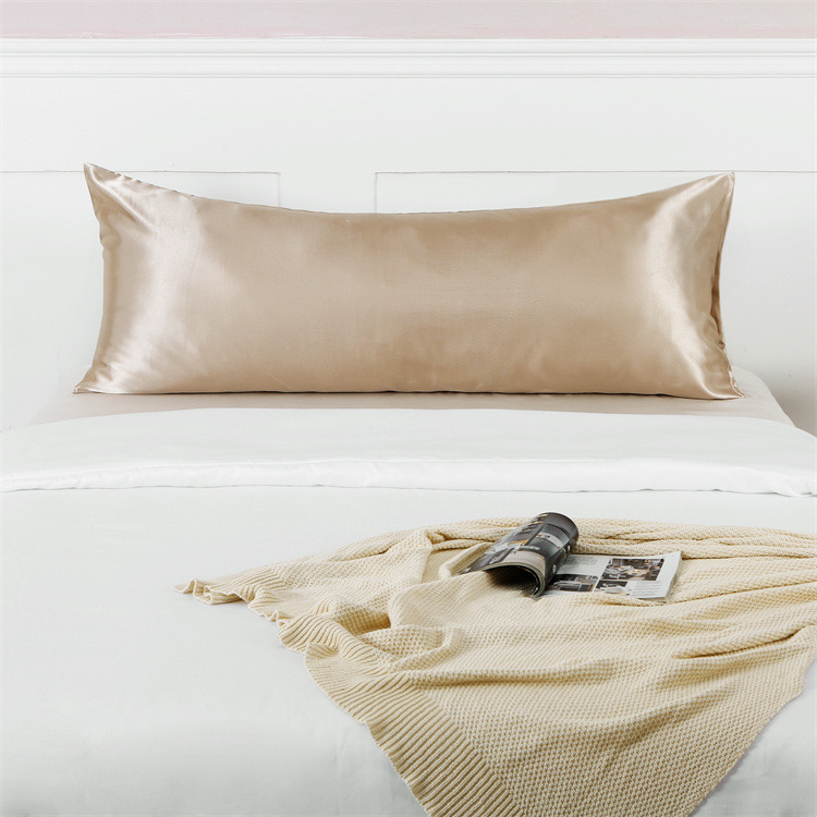 跨境家居用品热销亚马逊 pillowcase色丁枕套仿真丝纯色双人枕详情图4