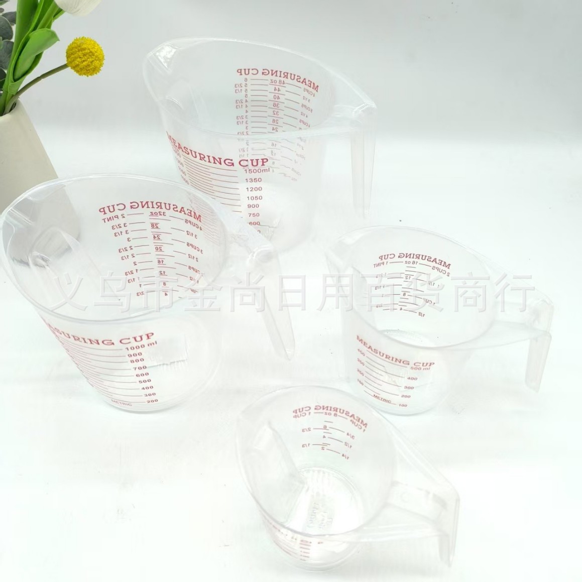 Multi-capacity optional measuring cups, kitchen baking measuring tools, measuring plastic measuring cups, high transparency with graduated cups Specification image
