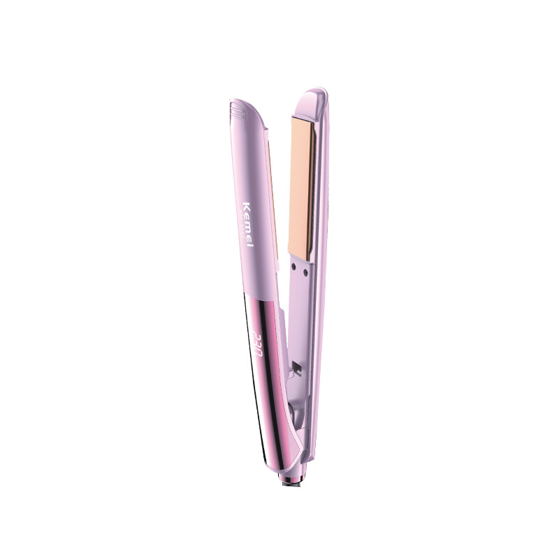 Kemei's best-selling new type of negative ion hair straightener that does not damage hair, constant temperature hair straightener, and 40mm large wave hair curling iron Item Picture