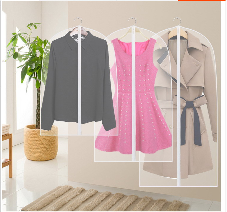 Clothing dust cover coat down jacket Clear dust cover Suit cover clothing dust storage bag PEVA
