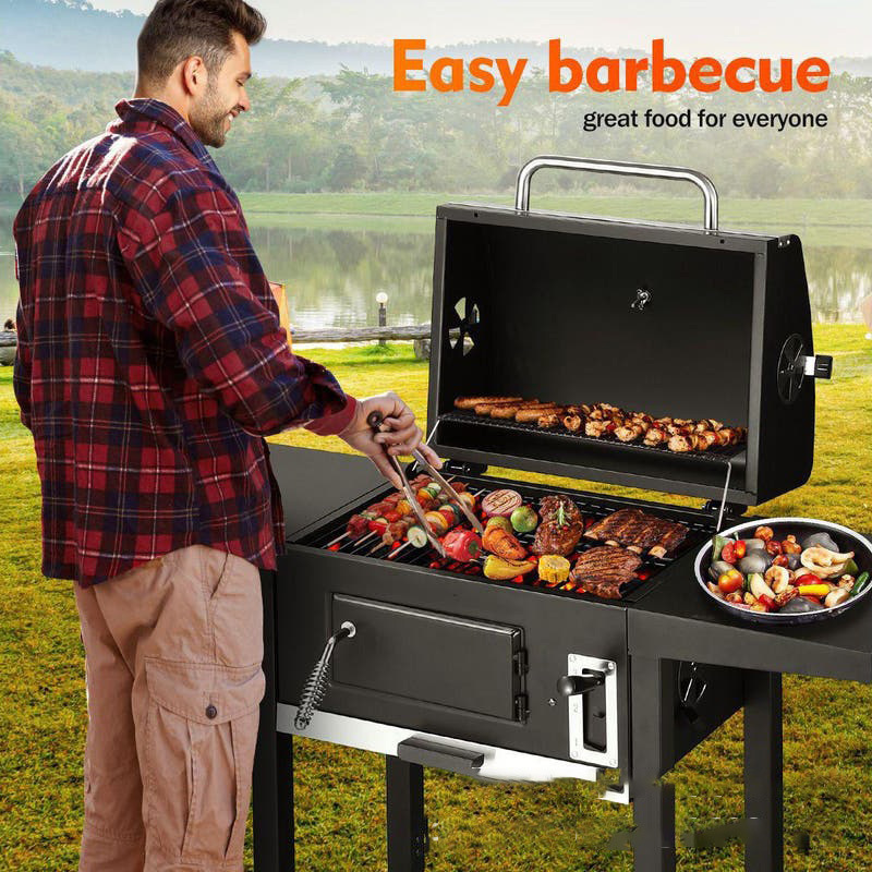 bbq grill for home outdoor patio can be raised and lowered with barbecue grill details Picture