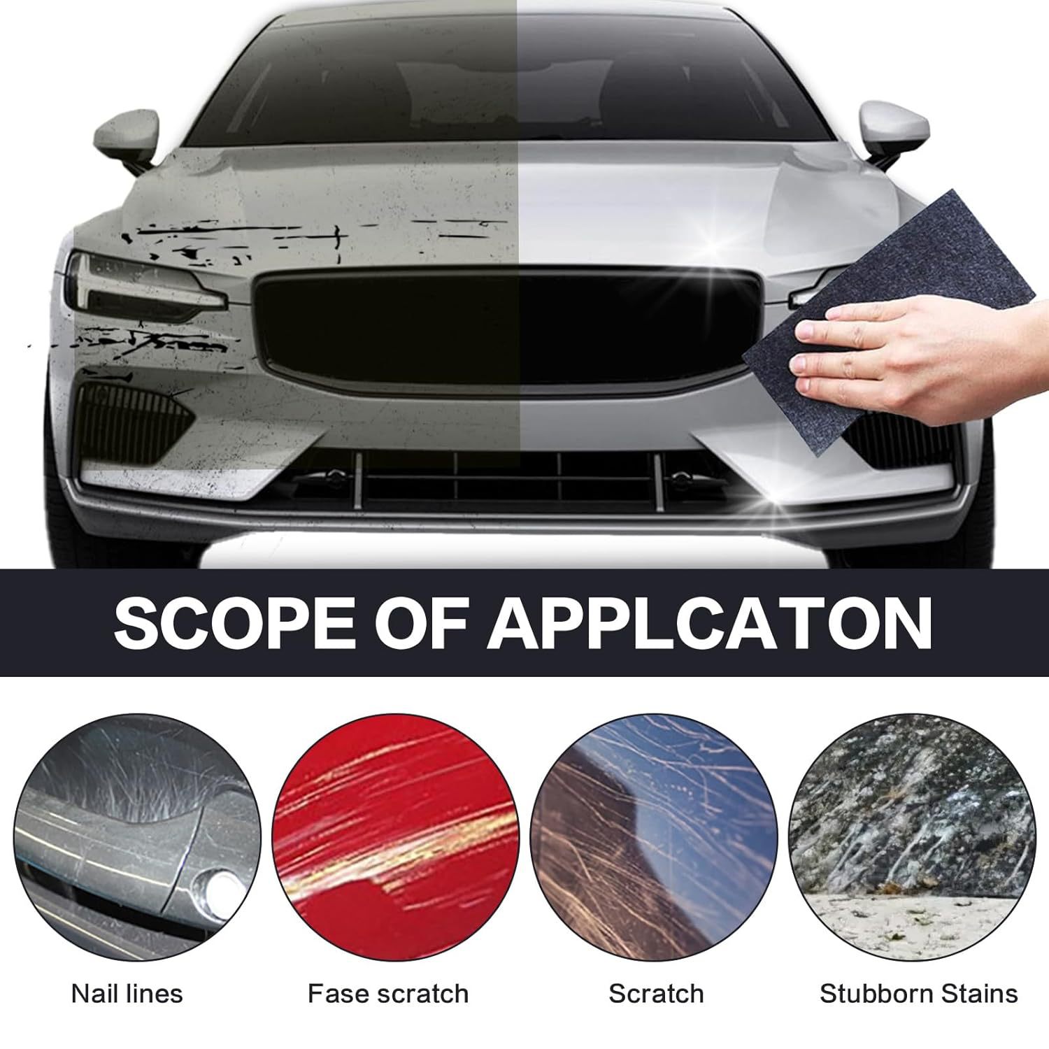 Nano glittering cloth for automotive supplies, polishing, decontamination and cleaning products, tool manufacturer, automotive scratch repair cloth details Picture