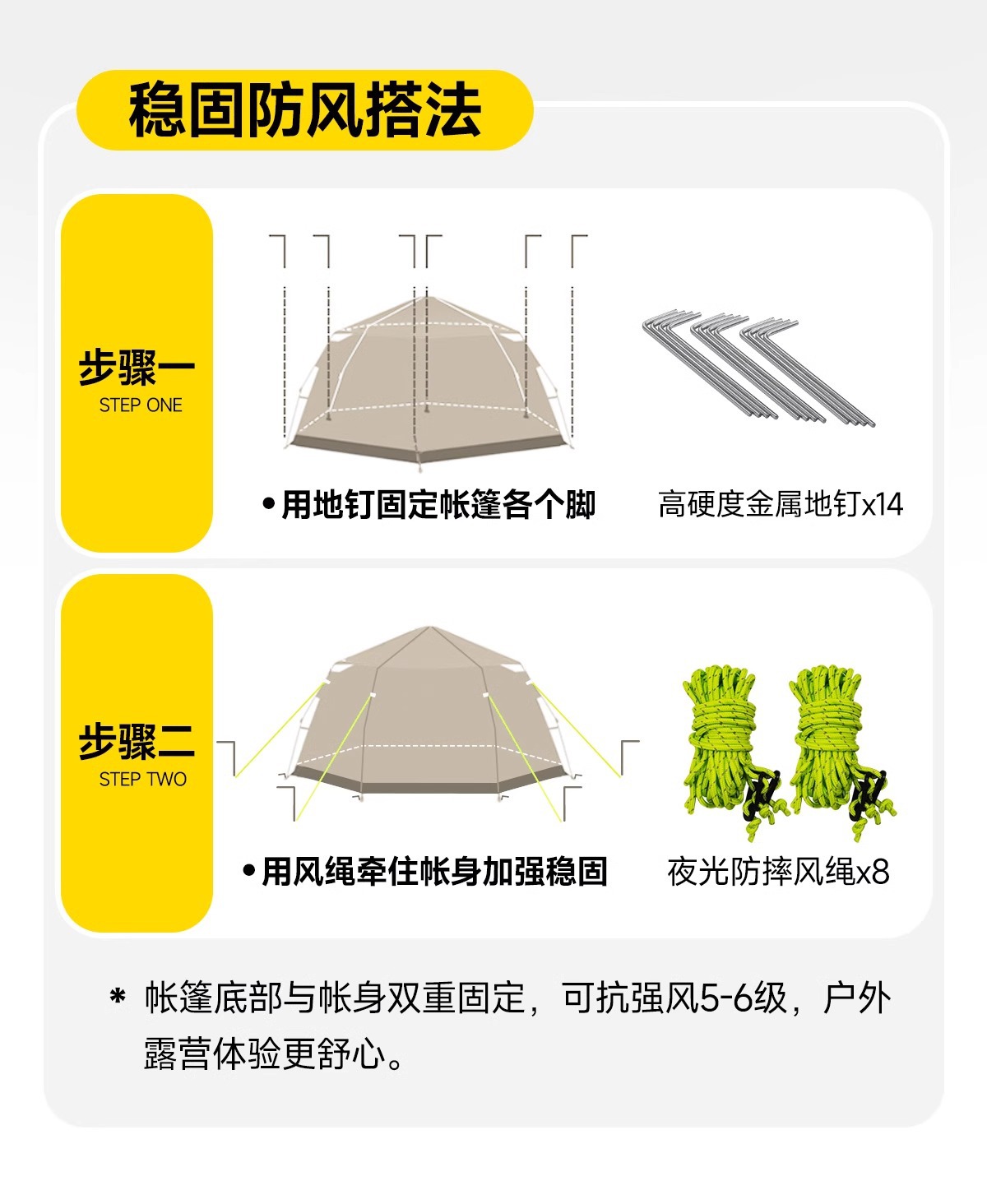 Tent camping, outdoor camping, fully automatic camping, overnight camping equipment, complete set of black rubber thickened rainproof pic 24