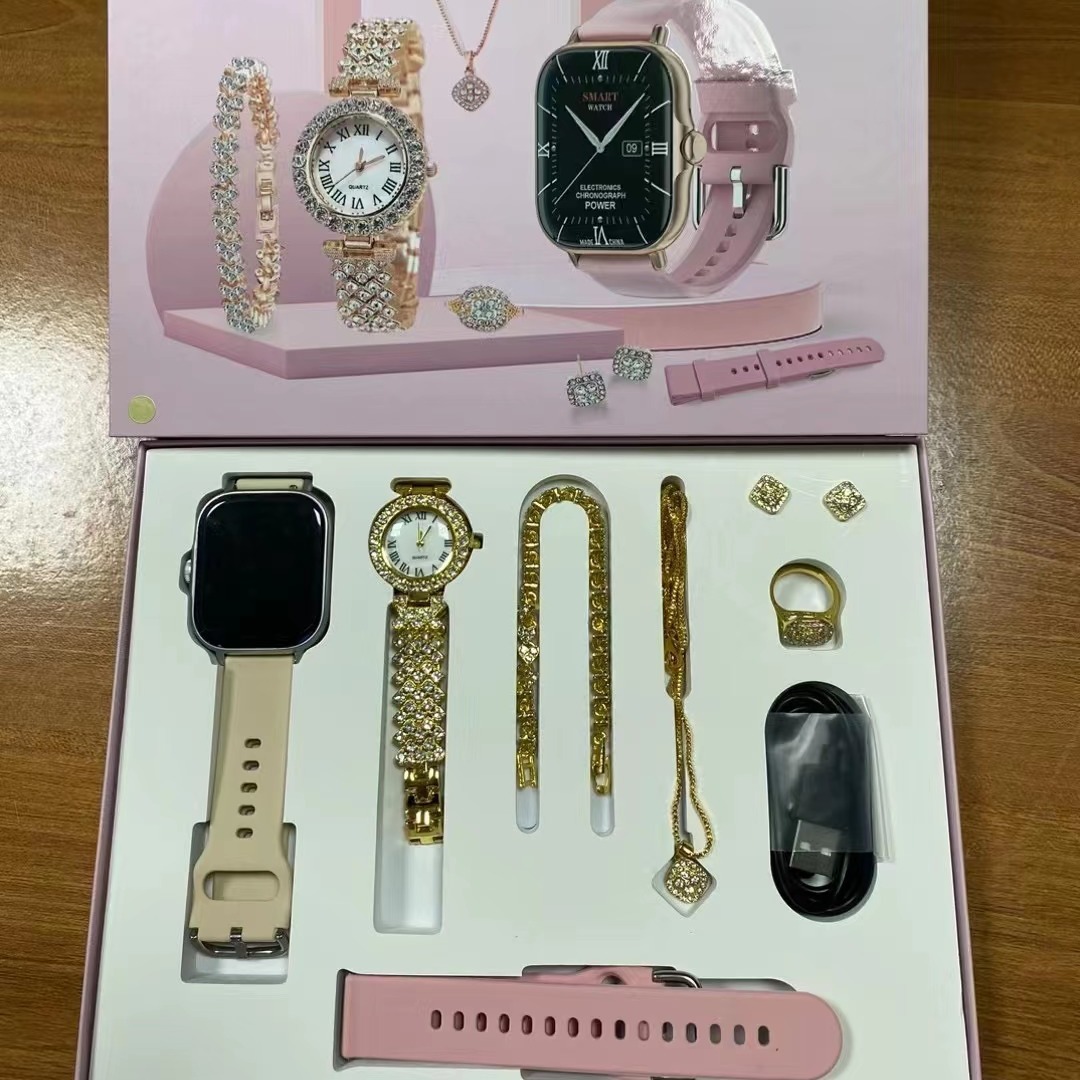 Tiktok cross border A58 plus smartwatch joyas para mujeres conjunto de diamantes 8 en 1 reloj deportivo bluetooth Specification image