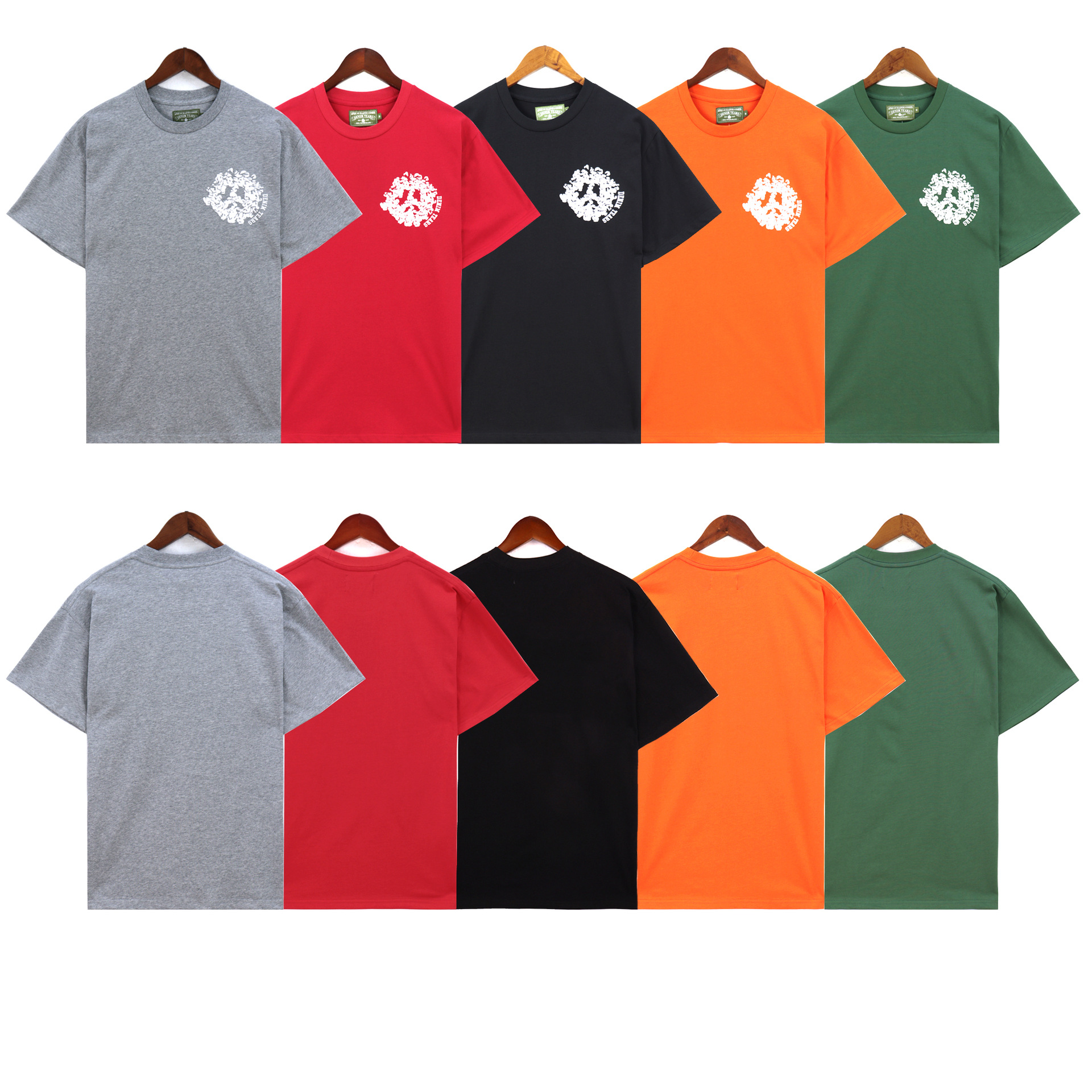 Estilo americano marca de moda madera algodón espuma manga corta hombre pareja ins primavera verano casual camiseta mujer Application Scenario