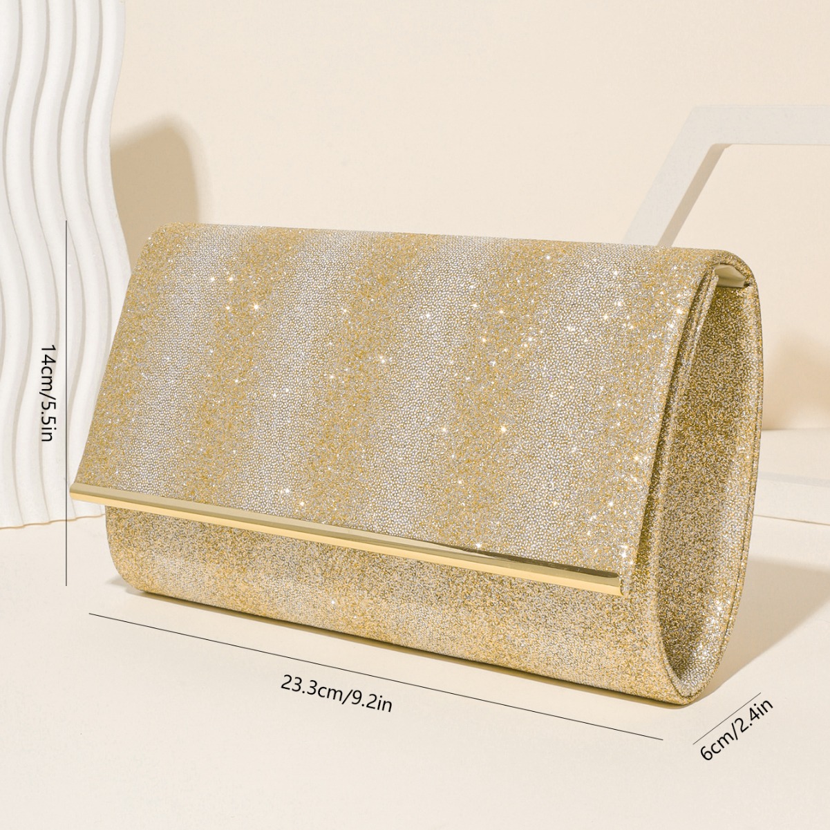 Cross-Border Spot For Europe And The United States Trend 2024 New Dinner Bag Rainbow Glitter Grab Bag Application Scenario
