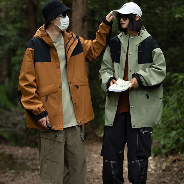High Quality Storm Jacket Men And Women The Same Autumn And Winter Jacket Waterproof Windbreaker Outdoor Travel Mountaineering Clothing Men Specification drawing