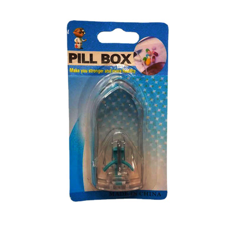 Clear Tape Blade Pill Cutter With Silicone Pad Pill Divider Portable Manual Pill Cutter Rs-6512 Specification drawing