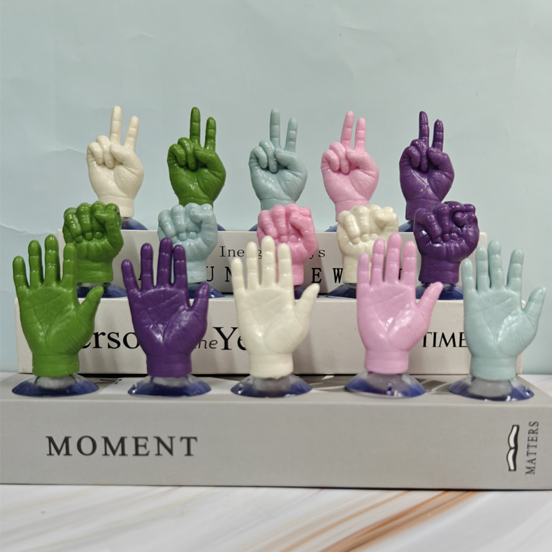 Wholesale of creative cross-border elastic stretchable international gesture funny little hand toys and funny prank little hand model toys Application Scenario