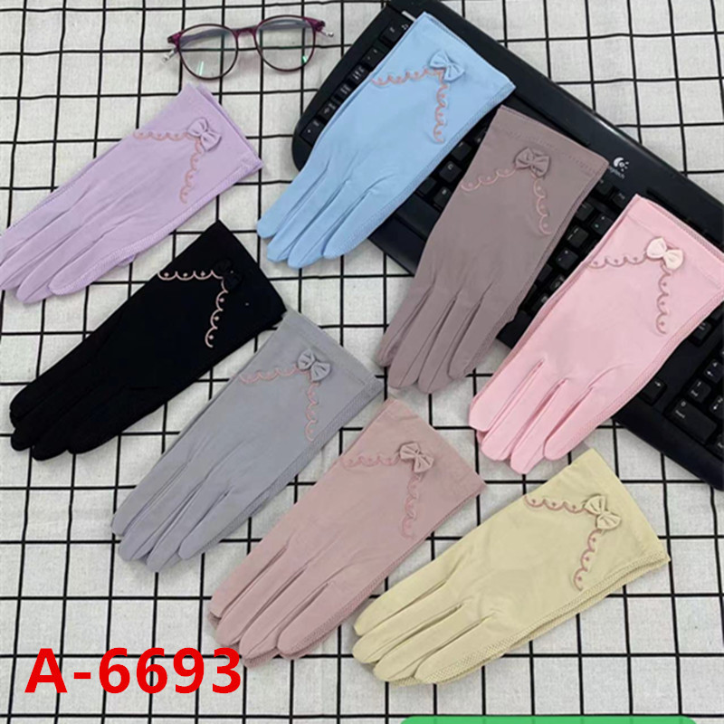 Sun protection gloves, thin adult UV-resistant gloves, breathable full-finger anti-skating silk sleeves, breathable finger-exposing wholesale details Picture