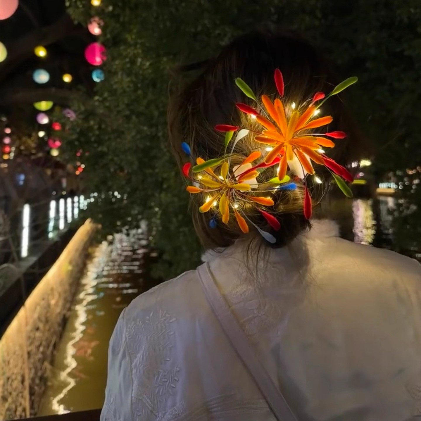 2025新款扭扭棒烟花发夹女高级感气质百搭发卡头饰中秋氛围感发饰