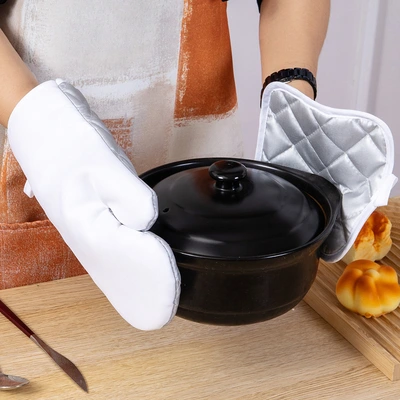 【LOVELY HOME】【 Lovely home 】 Blank Digital Print Microwave Oven Gloves Mat 2-piece digital Print Sublimation Print heat insulated oven gloves thumbnail